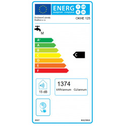Dražice OKHE 125 2.2kW 121L energetinis ženklinimas