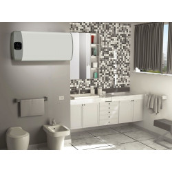 Ariston VELIS Wi-Fi 100 1.5+1.5kW 80L  vonios kambaryje