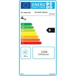 Ariston VELIS Wi-Fi 100 1.5+1.5kW 80L energetinis ženklinimas