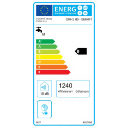 Dražice OKHE 80 Smart 2.2kW 77L energetinis ženklinimas