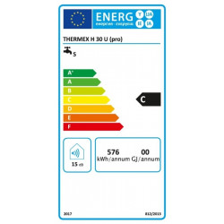 Thermex Hit 30-U Pro po kriaukle 1.5kW 30L energetinis ženklinimas
