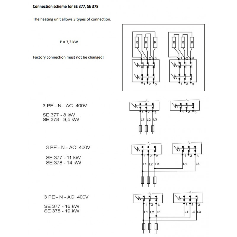 Kaitinimo elementas su termostatu Dražice SE 378 9.5/14/19kW 400V | vandens-sildytuvai.lt