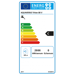 Thermex AquaVerso TRITON 80V 1.5kW 80L  energetinis ženklinimas