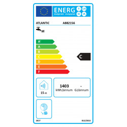 Atlantic STEATITE 200 SS 3kW 200L energetinis ženklinimas