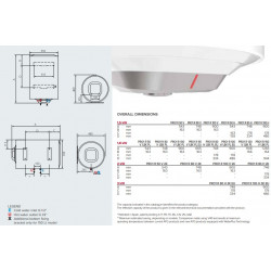 Ariston PRO1 R 80 H 1.8kW 75L  boilerio specifika
