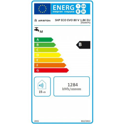Ariston SHAPE ECO EVO 80 V 1.8kW 75L    energetinis ženklinimas