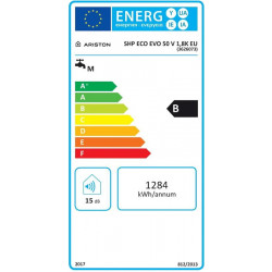 Ariston SHAPE ECO EVO 50 V 1.8kW 49L energetinis ženklinimas