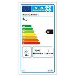 Thermex NIKA 50 V 1.5kW 50L energetinis efektyvumas