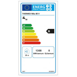 Thermex NIKA 80 V 1.5kW 80L energetinis efektyvumas