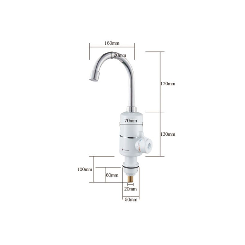 Momentinis vandens šildytuvas su dušu ir čiaupu Instant BEF-002 3.0kW 1.5L/min. | vandens-sildytuvai.lt