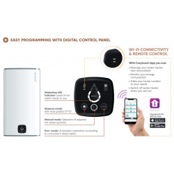 Atlantic STEATITE CUBE WiFi 100 2.4kW 100L temperatūros reguliavimas