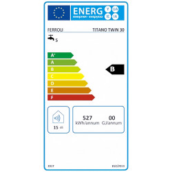 Ferroli Titano Twin 30 elektrinio vandens šildytuvo energijos klasė