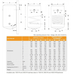 Ferroli Calypso MT VE kombinuoto vandens šildytuvo schema