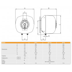 Ferroli Bravo elektrinio vandens šildytuvo schema