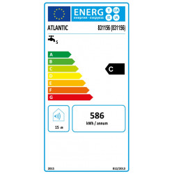 Atlantic STEATITE Slim 30 1.5kW 30L energetinis ženklinimas